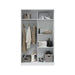 Orvella Arctic White & Oak Effect Sliding Door Wardrobe - Luminex FurnitureWardrobe3209