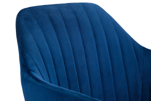 Orvyn Blue Velvet Office Chair with Chrome Base – Swivel - Luminex FurnitureOffice ChairKAH001