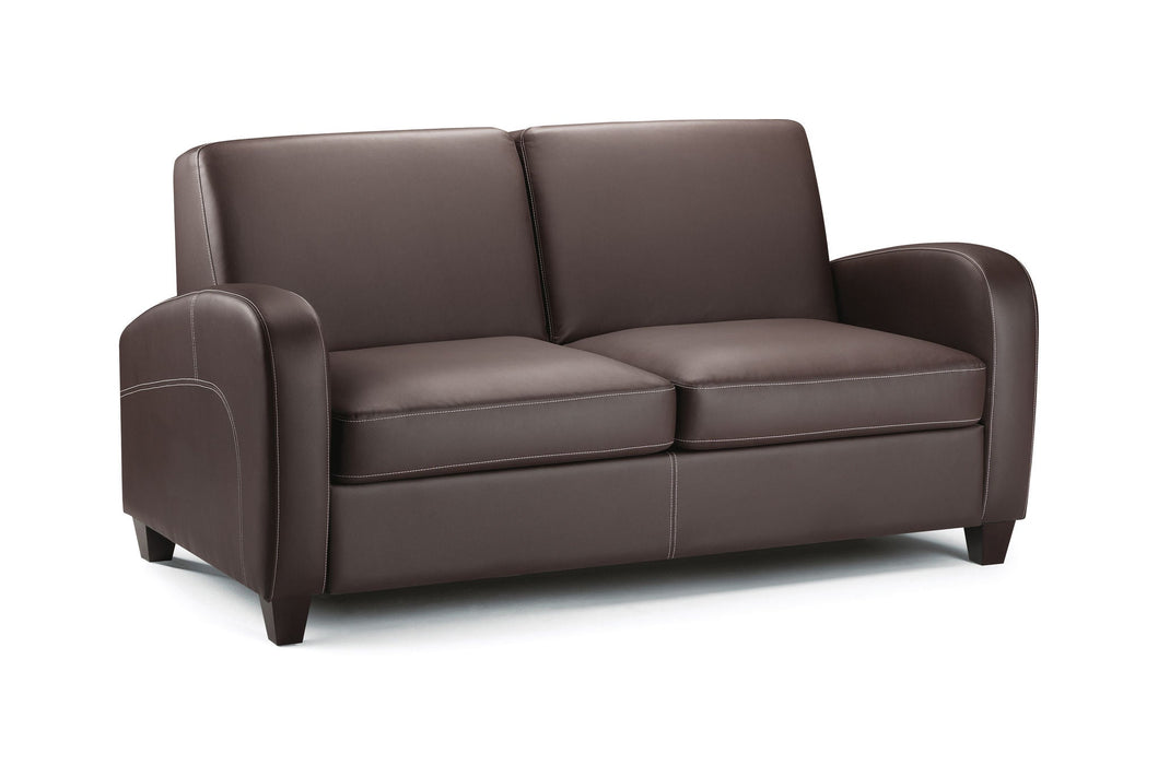 Oslo Faux Leather Sofa Bed - Chestnut Brown - Luminex FurnitureSofa bedVIV004