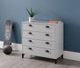 Otto 4 Drawer Chest in Metal Effect Grey - Luminex FurnitureChest of drawersLAK002