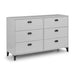 Otto 6 Drawer Wide Chest in Metal Effect Grey - Luminex FurnitureChest of drawersLAK003