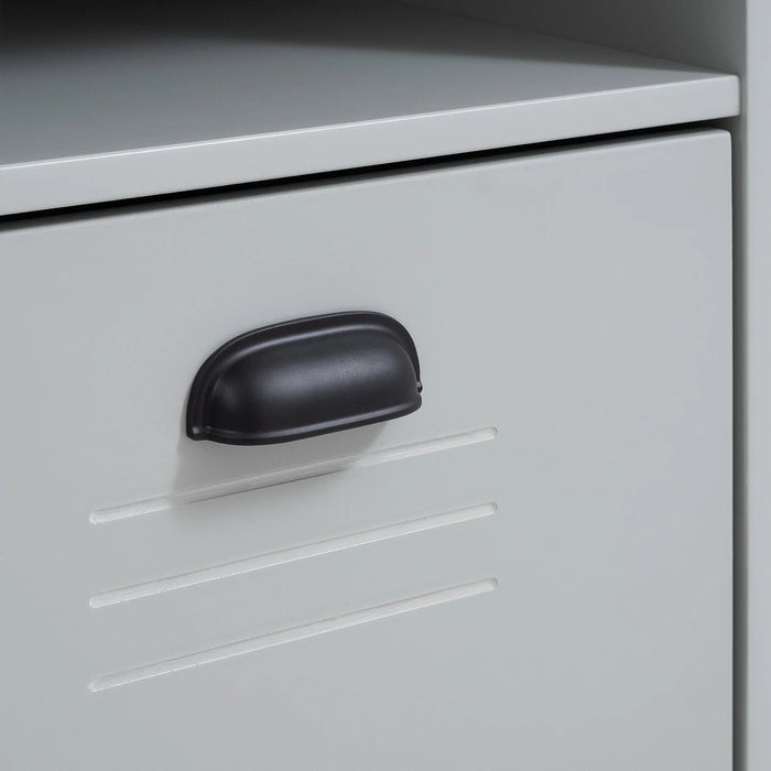 Otto Desk – Industrial Locker Style in Grey & Black - Luminex FurnitureDeskLAK005