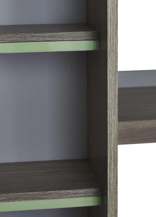 Oxley High Sleeper Bed with Desk & Storage – Pale Wood & White - Luminex FurnitureHigh SleepersOCE001
