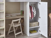Oxley High Sleeper Bed with Desk & Storage – Pale Wood & White - Luminex FurnitureHigh SleepersOCE001
