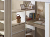 Oxley High Sleeper Bed with Desk & Storage – Pale Wood & White - Luminex FurnitureHigh SleepersOCE001
