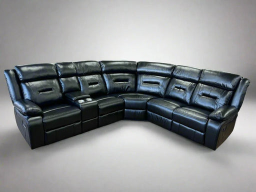 Palazzo Black Large Corner Recliner Sofa – 5 Seater - Luminex FurnitureSofaspoppy_recliner_sofa_black_large_corner