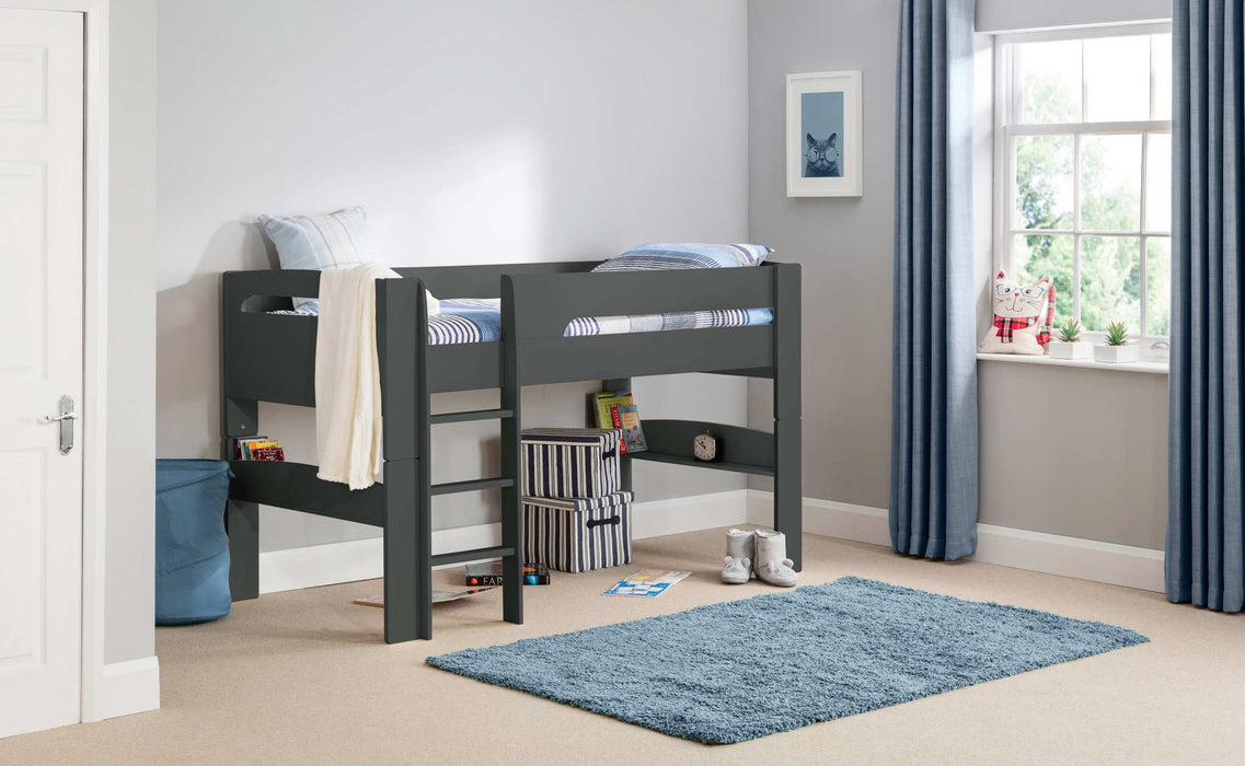 Pemberton Mid Sleeper Bed – Anthracite - Luminex FurnitureMid SleepersPLU105