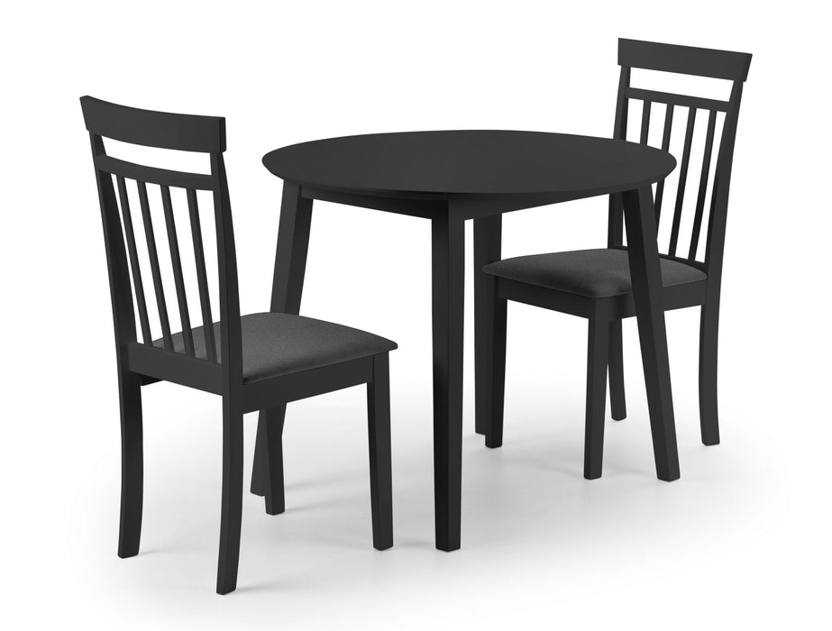 Penelope Black Dropleaf Dining Set – Table & 2 Chairs - Luminex FurnitureDining SetCOA204
