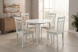 Penelope White Dropleaf Dining Set – Table & 4 Chairs - Luminex FurnitureDining SetCOA005