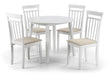 Penelope White Dropleaf Dining Set – Table & 4 Chairs - Luminex FurnitureDining SetCOA005