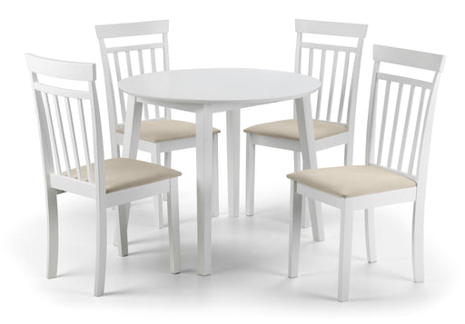 Penelope White Dropleaf Dining Set – Table & 4 Chairs - Luminex FurnitureDining SetCOA005