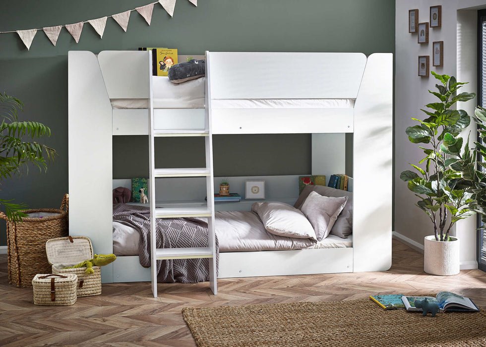Polar Star Bunk Bed – All White Kids’ Bunk - Luminex FurnitureBunk BedPAR201