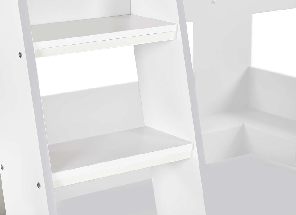 Polar Star Bunk Bed – All White Kids’ Bunk - Luminex FurnitureBunk BedPAR201