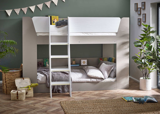 Polar Star Bunk Bed – Taupe & White Kids’ Bunk - Luminex FurnitureBunk BedPAR202