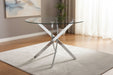Portia Round Glass Dining Table - Chrome Base - Luminex FurnitureDining TableAND101