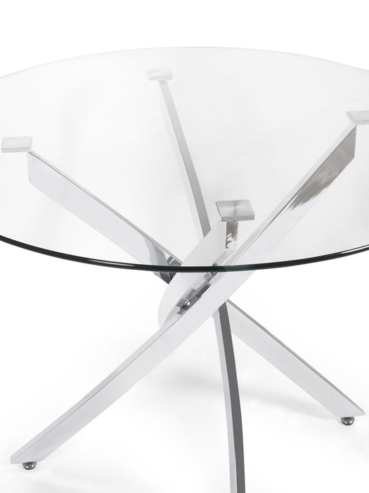 Portia Round Glass Dining Table - Luminex FurnitureDining TableAND101