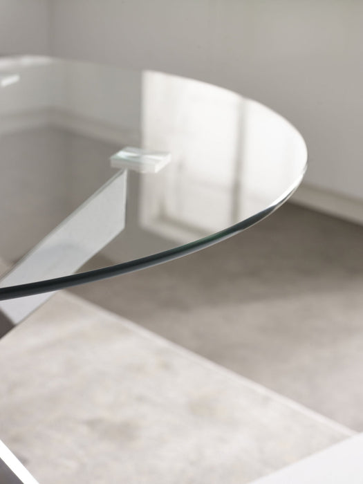 Portia Round Glass Dining Table - Luminex FurnitureDining TableAND101