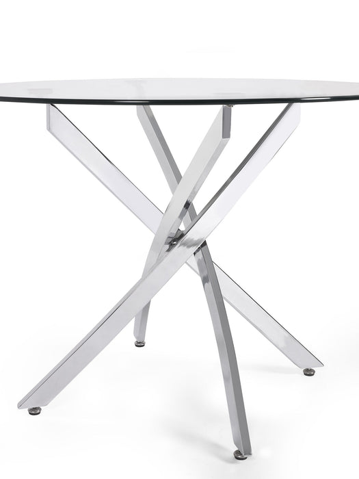 Portia Round Glass Dining Table - Luminex FurnitureDining TableAND101