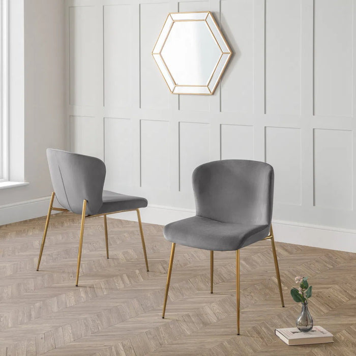 Prague Velvet Dining Chairs – Set of 2 - Luminex FurnitureChairsHAR804