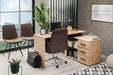 Ravello Oak & Black Large Corner Desk with Drawers - Luminex FurnitureDesk3033