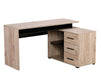 Ravello Oak & Black Large Corner Desk with Drawers - Luminex FurnitureDesk3033