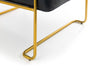 Redford Chair – Black Faux Leather &amp; Gold Frame - Luminex FurnitureOccasional ChairsGIO301