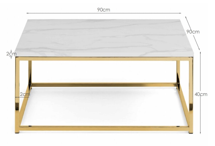Renata Coffee Table - Gold - Luminex FurnitureCoffee TableSCA501