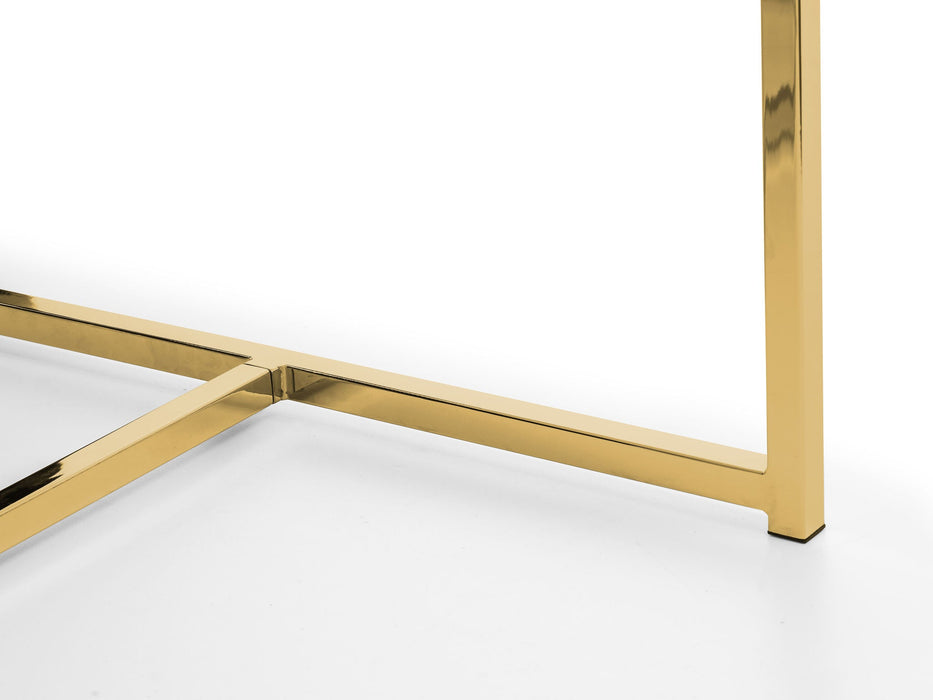 Renata Dining Table - Gold - Luminex FurnitureDining TableSCA503