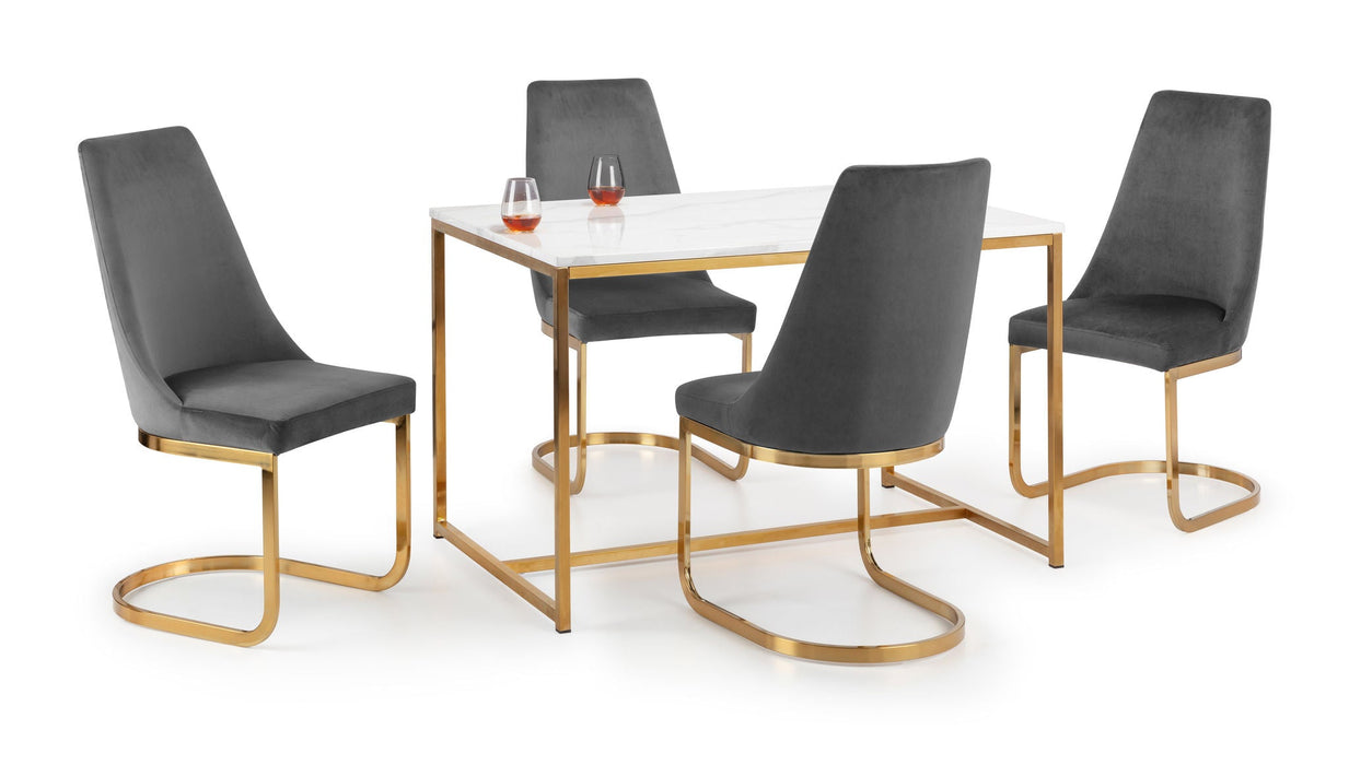 Renata Dining Table - Gold - Luminex FurnitureDining TableSCA503