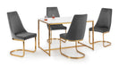 Renata Dining Table - Gold - Luminex FurnitureDining TableSCA503