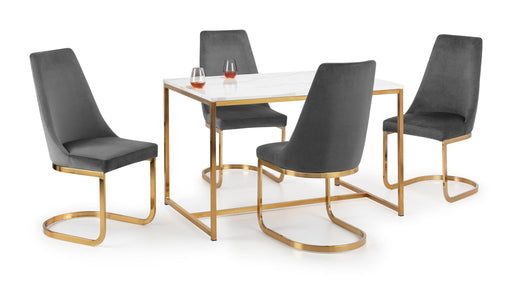 Renata Dining Table - Gold - Luminex FurnitureDining TableSCA503
