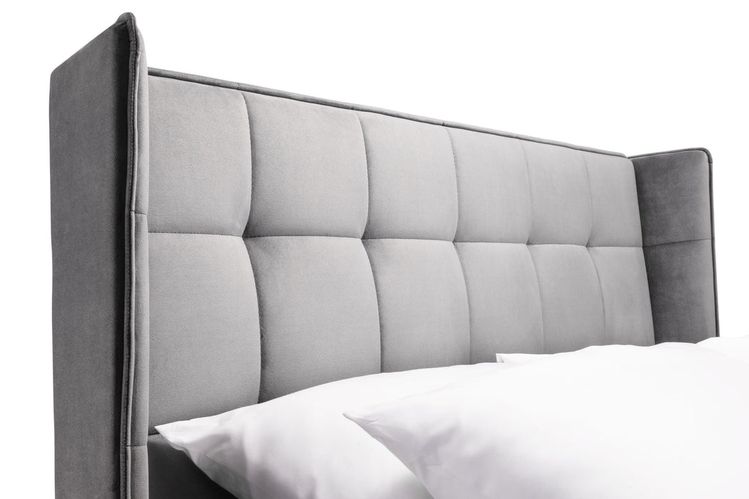 Riviera Bed - Light Grey - Luminex FurnitureFabric BedsGAT001