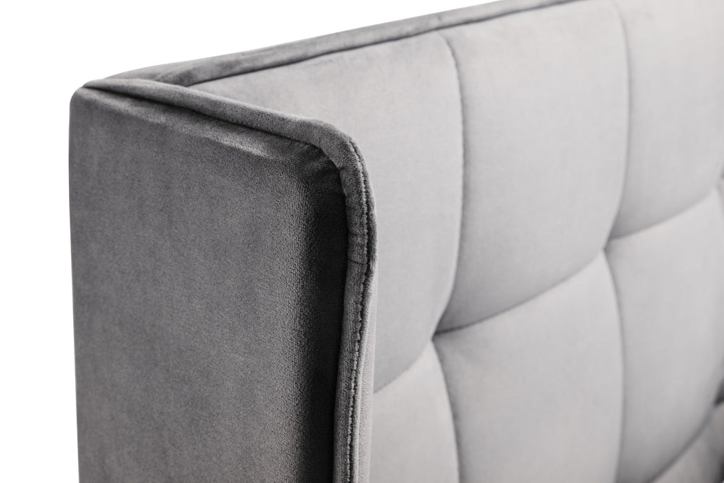 Riviera Bed - Light Grey - Luminex FurnitureFabric BedsGAT001