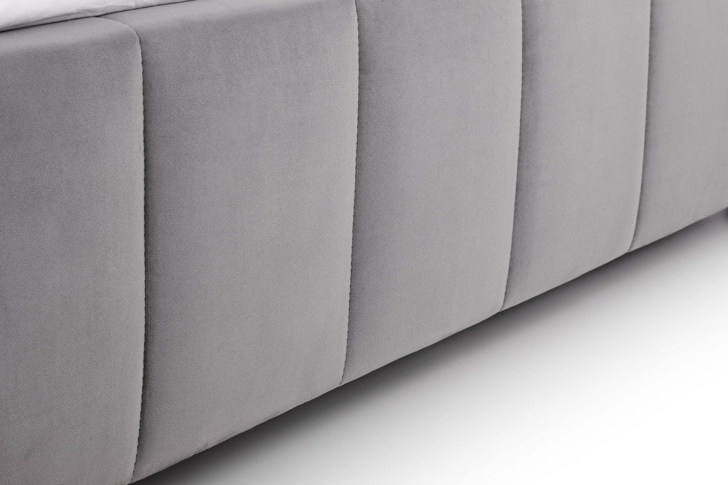 Riviera Bed - Light Grey - Luminex FurnitureFabric BedsGAT001