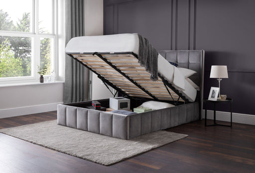 Riviera Ottoman Storage Bed - Light Grey - Luminex FurnitureFabric BedsGAT051