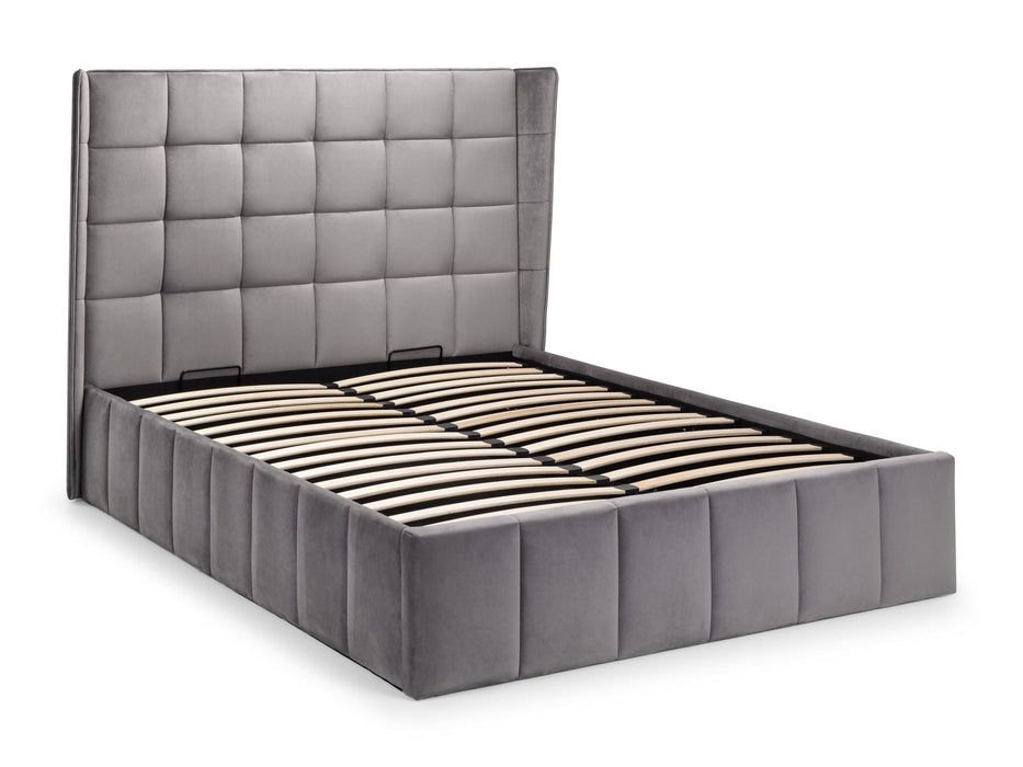 Riviera Ottoman Storage Bed - Light Grey - Luminex FurnitureFabric BedsGAT051