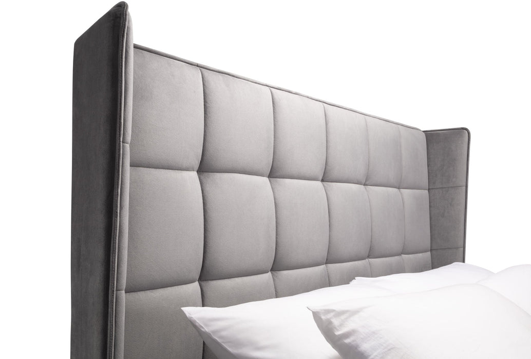 Riviera Ottoman Storage Bed - Light Grey - Luminex FurnitureFabric BedsGAT051