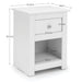 Rocco 1 Drawer Bedside in Surf White - Luminex FurnitureBedside TableRAD001