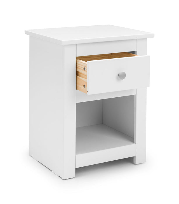 Rocco 1 Drawer Bedside in Surf White - Luminex FurnitureBedside TableRAD001