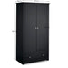 Rocco 2 Door 1 Drawer Wardrobe in Anthracite - Luminex FurnitureWardrobeRAD104