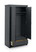 Rocco 2 Door 1 Drawer Wardrobe in Anthracite - Luminex FurnitureWardrobeRAD104