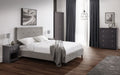Rocco 2 Door 1 Drawer Wardrobe in Anthracite - Luminex FurnitureWardrobeRAD104