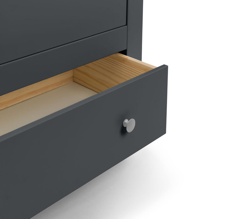 Rocco 2 Door 1 Drawer Wardrobe in Anthracite - Luminex FurnitureWardrobeRAD104