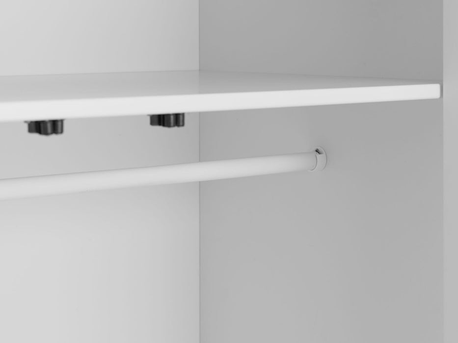 Rocco 2 Door 1 Drawer Wardrobe in Surf White - Luminex FurnitureWardrobeRAD004