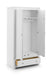 Rocco 2 Door 1 Drawer Wardrobe in Surf White - Luminex FurnitureWardrobeRAD004