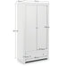 Rocco 2 Door 1 Drawer Wardrobe in Surf White - Luminex FurnitureWardrobeRAD004