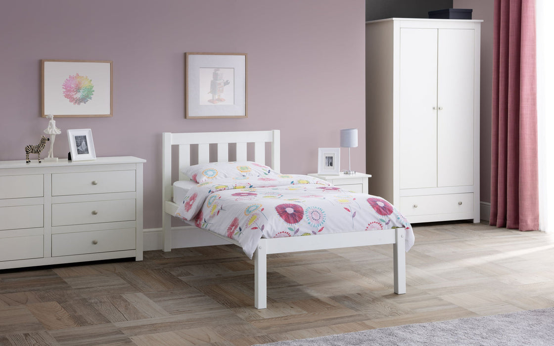 Rocco 2 Door 1 Drawer Wardrobe in Surf White - Luminex FurnitureWardrobeRAD004