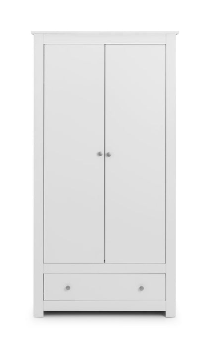 Rocco 2 Door 1 Drawer Wardrobe in Surf White - Luminex FurnitureWardrobeRAD004