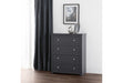 Rocco 4 Drawer Chest - Anthracite - Luminex FurnitureChest of drawersRAD102