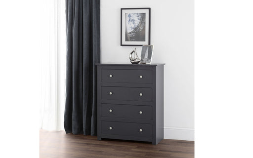 Rocco 4 Drawer Chest - Anthracite - Luminex FurnitureChest of drawersRAD102